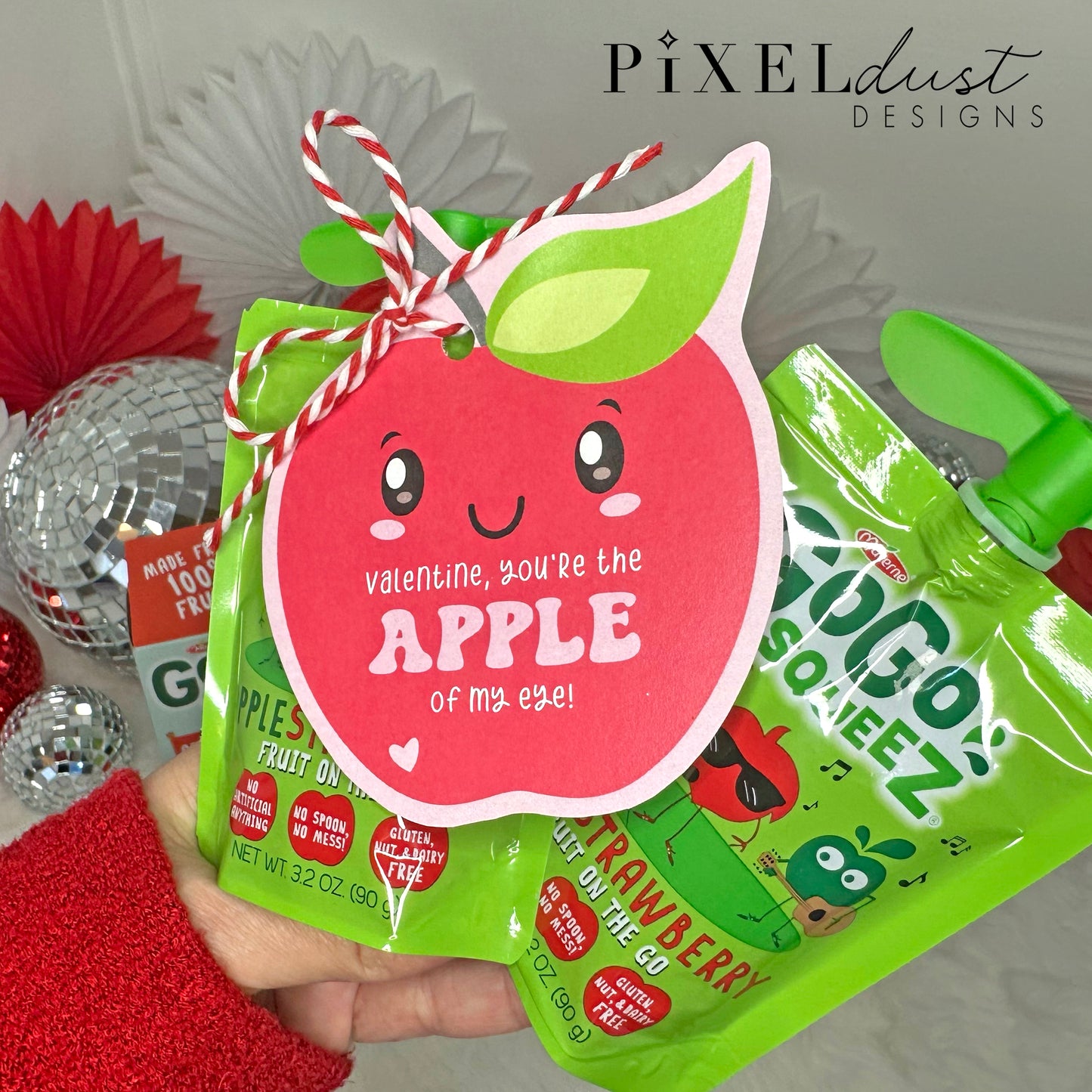 Apple Printable Valentine Cards for Kids and Toddlers - Applesauce Valentines