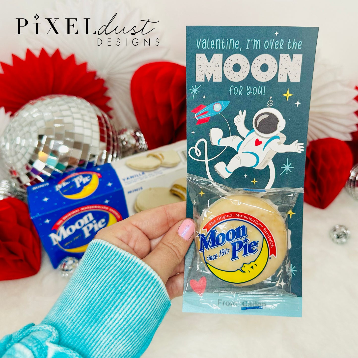Astronaut Printable Classroom Valentine Cards for Kids