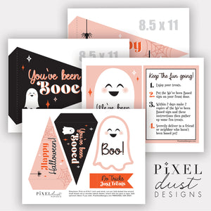 Halloween Printable Pennant Flags - You've Been Booed Set