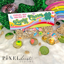 Load image into Gallery viewer, Lucky Charms Bag Topper and Cereal Bar Wrappers, Printable St. Patrick&#39;s Day Treat
