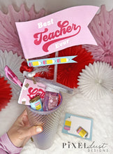 Load image into Gallery viewer, Teacher Appreciation Printable Gift Set, Pennant Flags &amp; Candy Bar Wrappers
