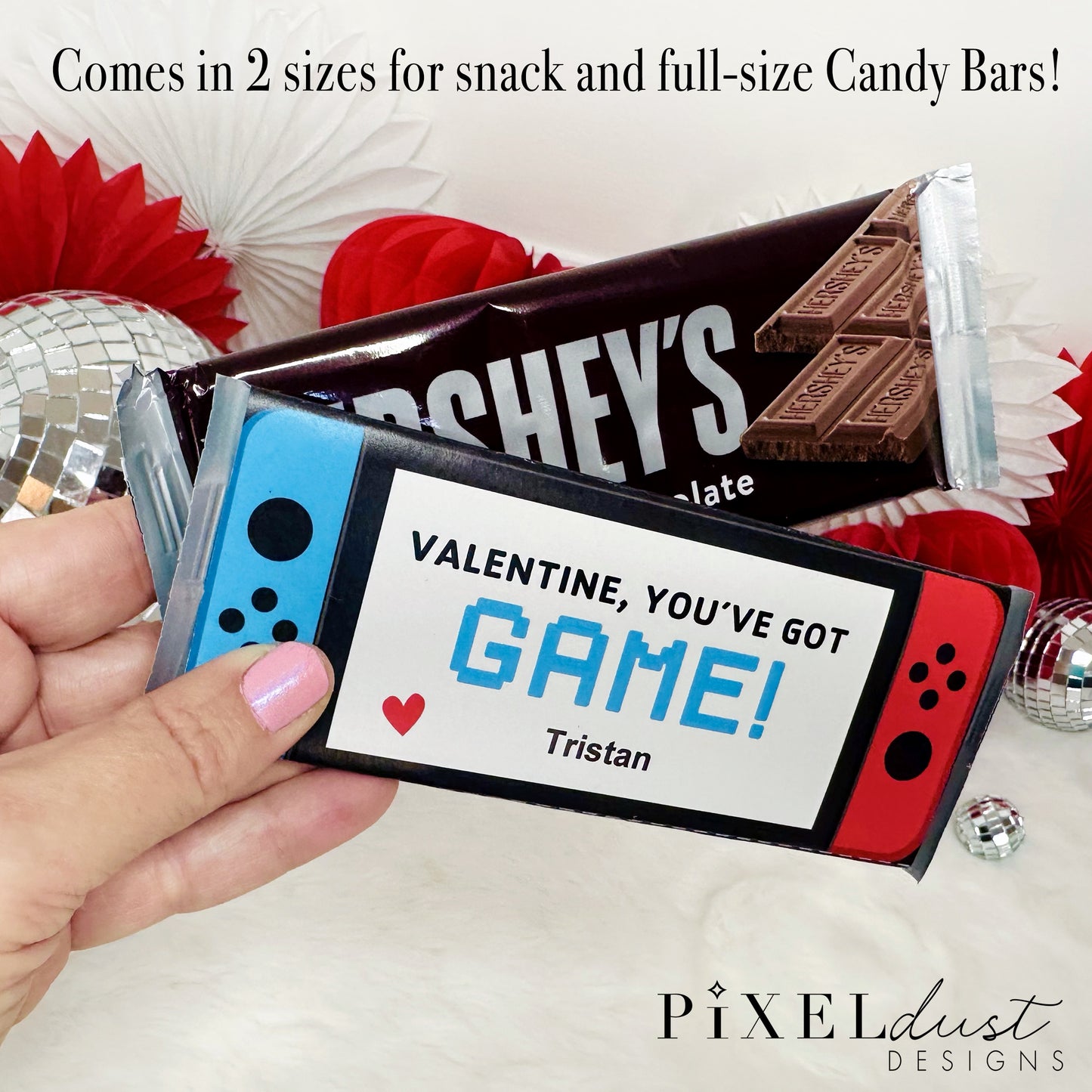 Video Game Printable Valentine Candy Cards