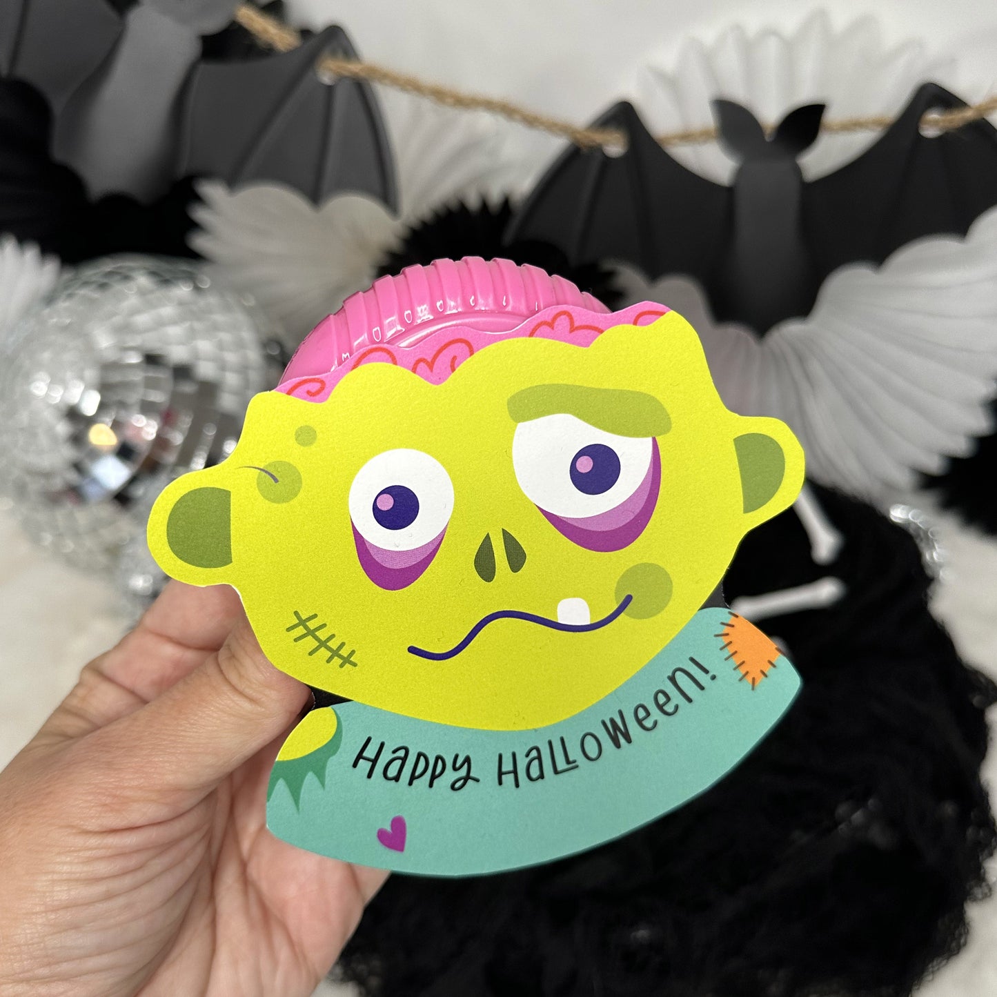 Bubble Tape bubblegum Zombie Brain Printable Halloween Cards