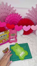 Load and play video in Gallery viewer, Gummy Bear Printable Valentine Treat Holder Cards
