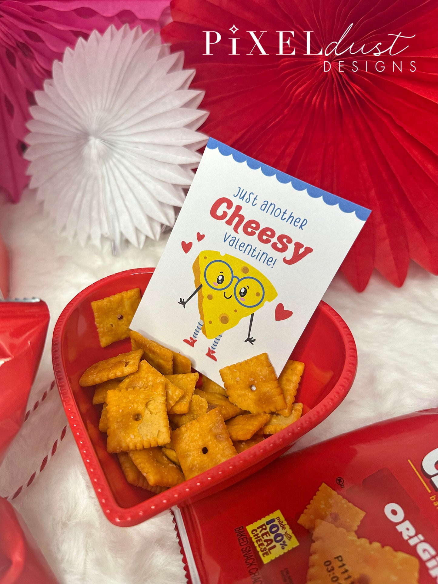 Cheesy Cheese Printable Valentine Cards for Kids