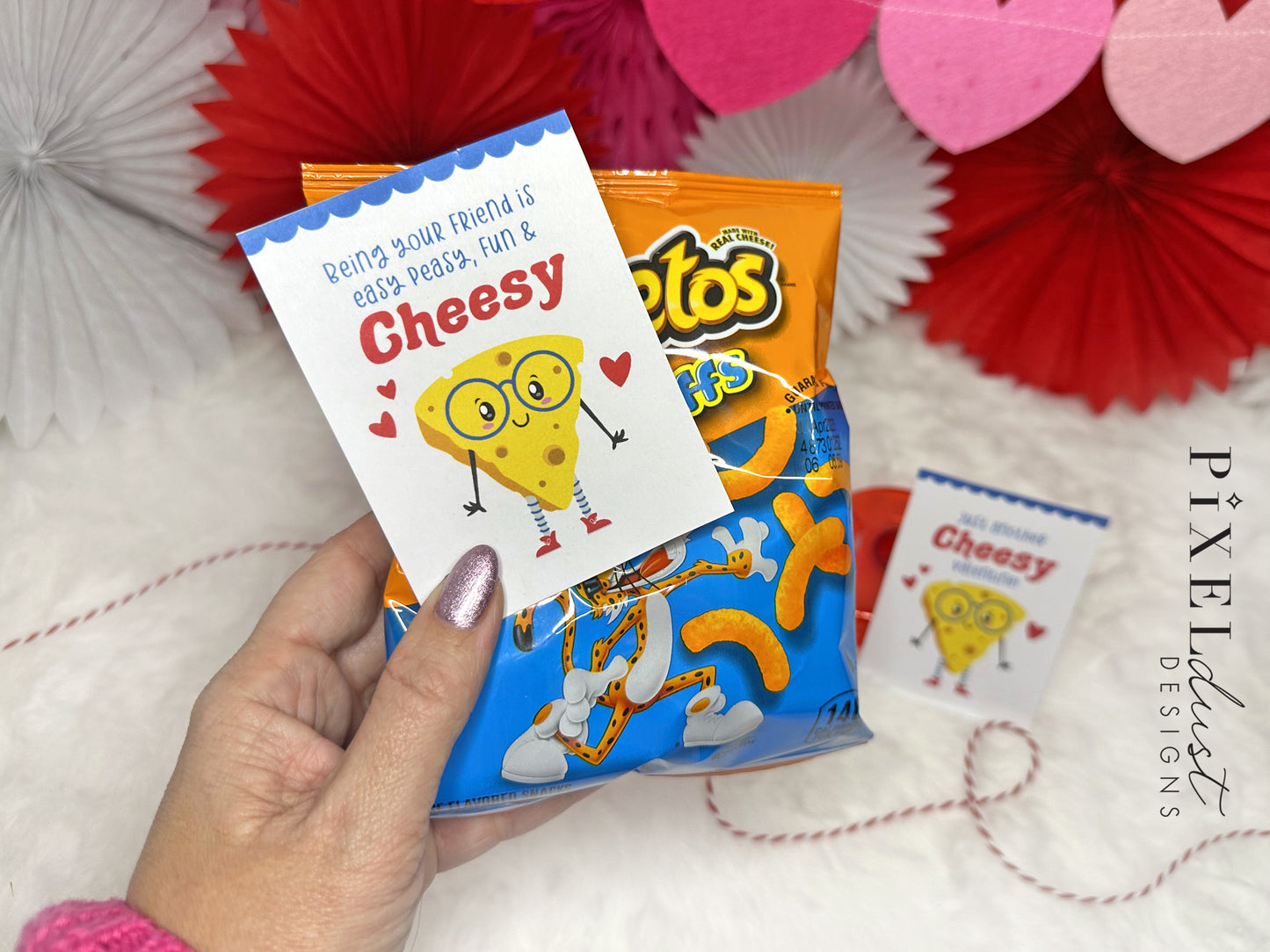 Cheesy Cheese Printable Valentine Cards for Kids