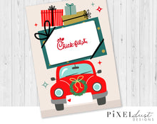 Load image into Gallery viewer, Retro Car Printable Christmas Gift Card Holder
