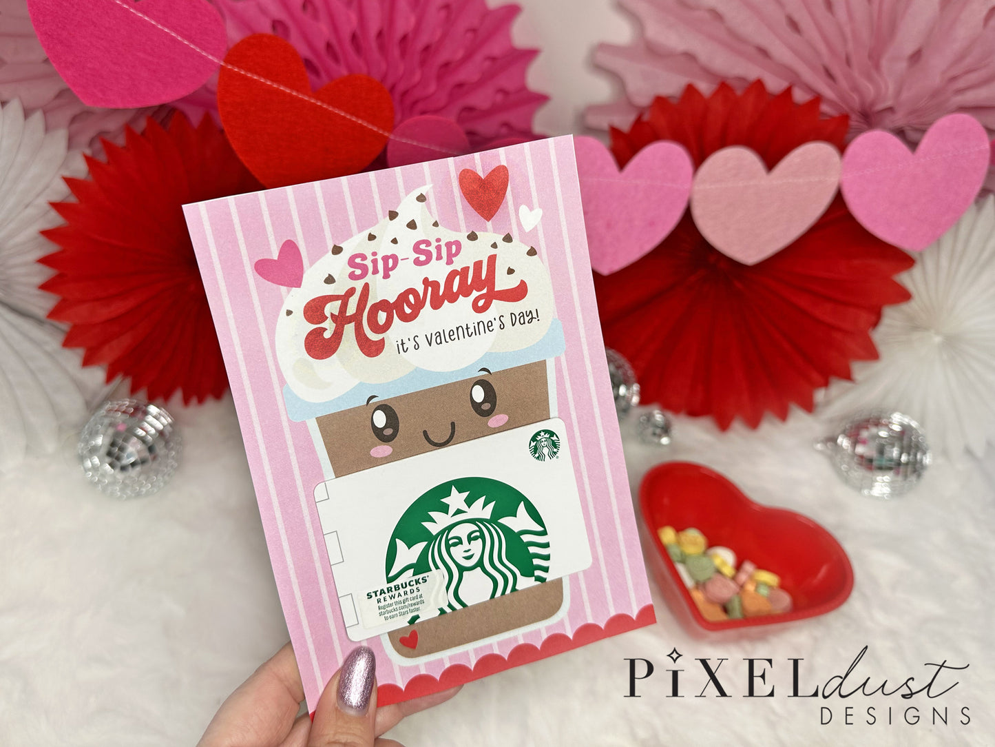 Valentine's Day Coffee Printable Gift Card Holder
