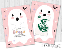 Load image into Gallery viewer, Ghost Brooo Halloween Coffee Gift Card Holder
