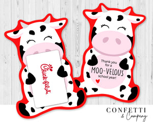 Moo-velous School Year Cow Gift Card Holder