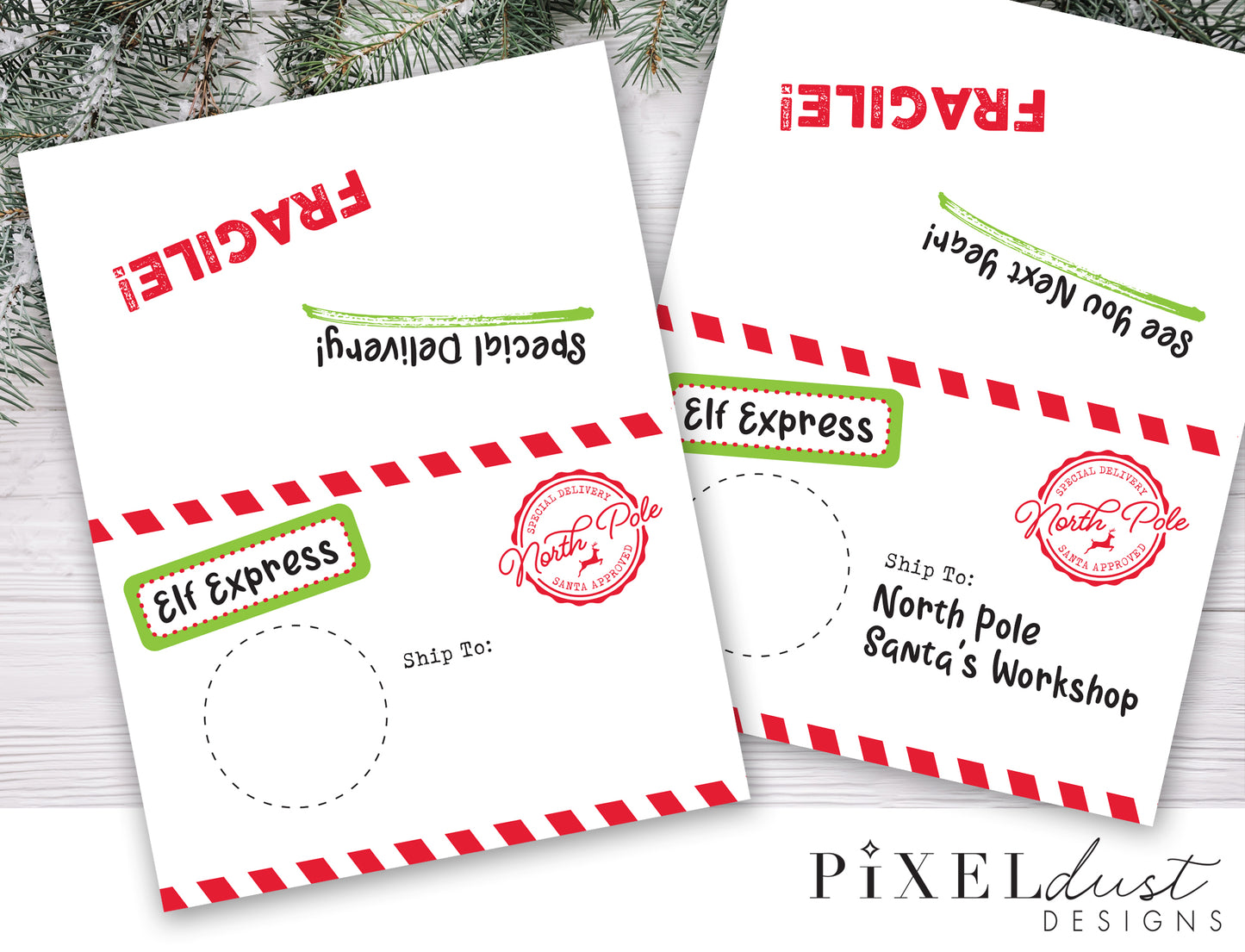 Printable Scout Elf Envelopes, Elf Outfit Props