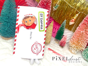Printable Scout Elf Envelopes, Elf Outfit Props