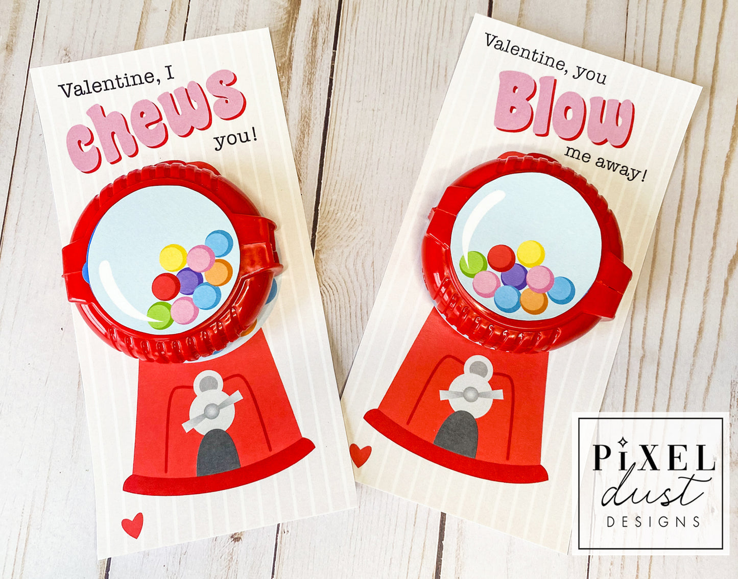 Bubblegum Machine Bubble Tape Bubble Gum Printable Valentines