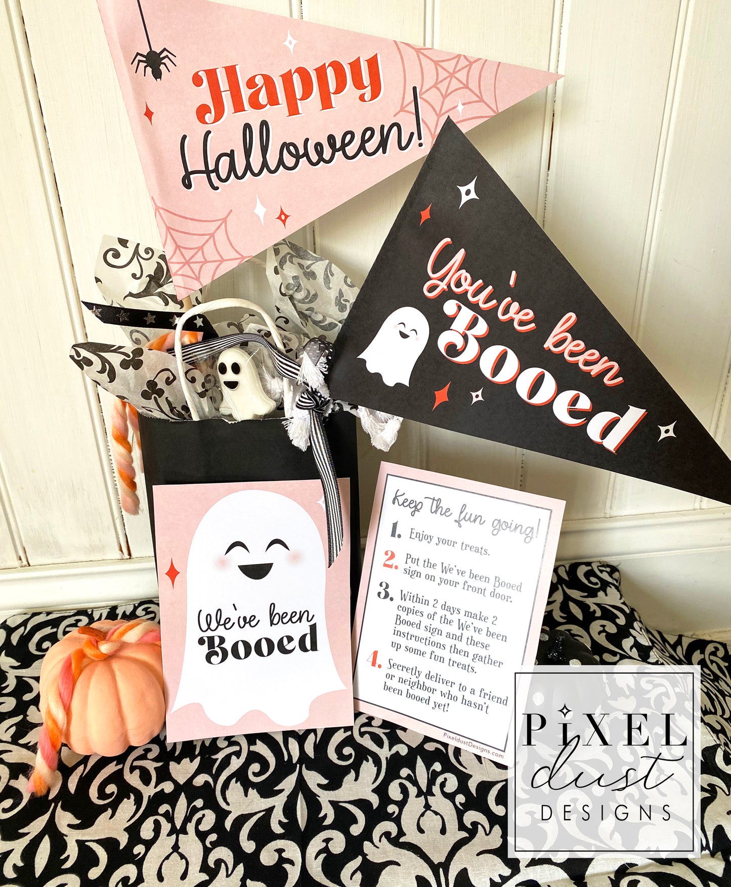 Halloween Printable Pennant Flags - You've Been Booed Set