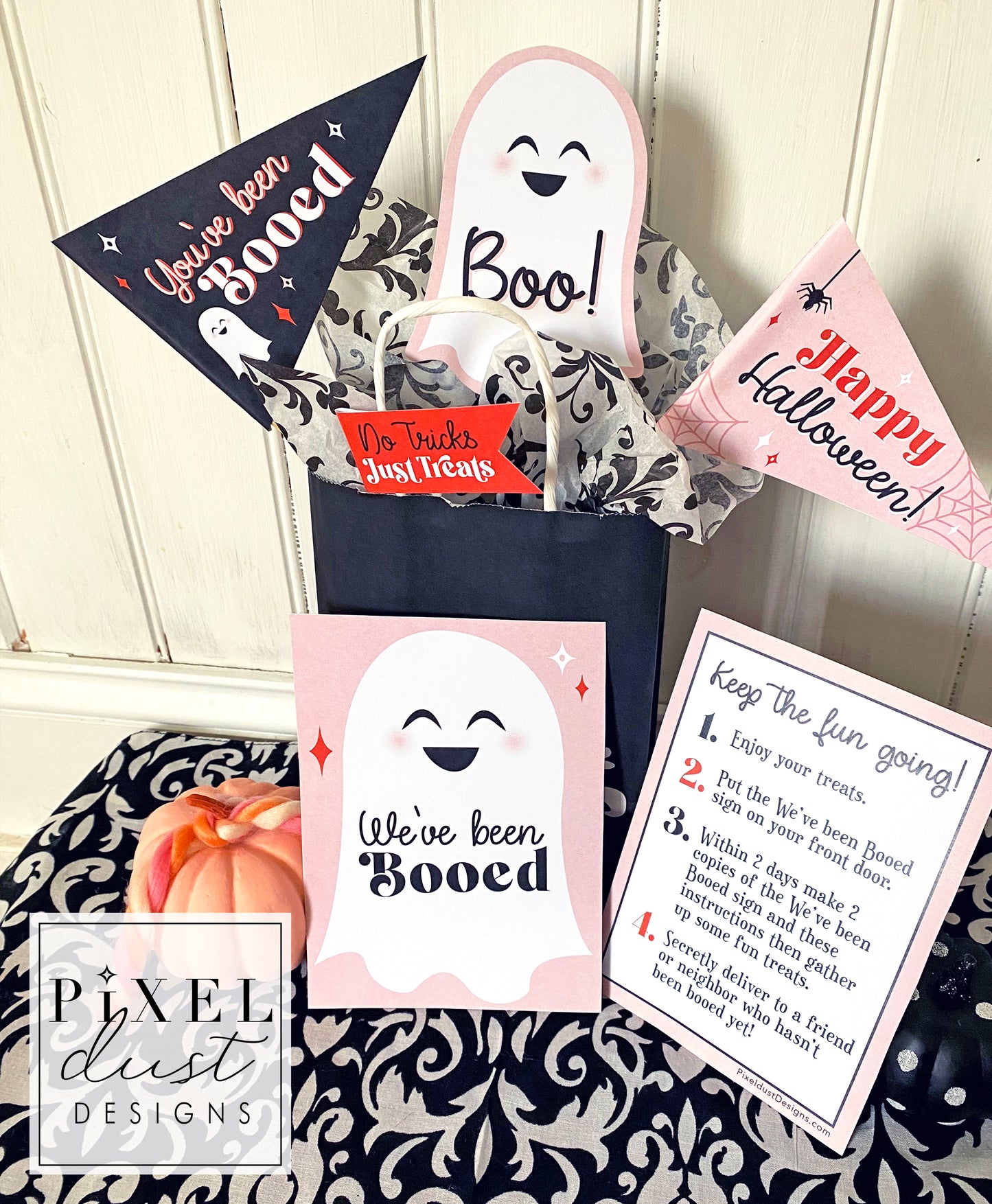 Halloween Printable Pennant Flags - You've Been Booed Set