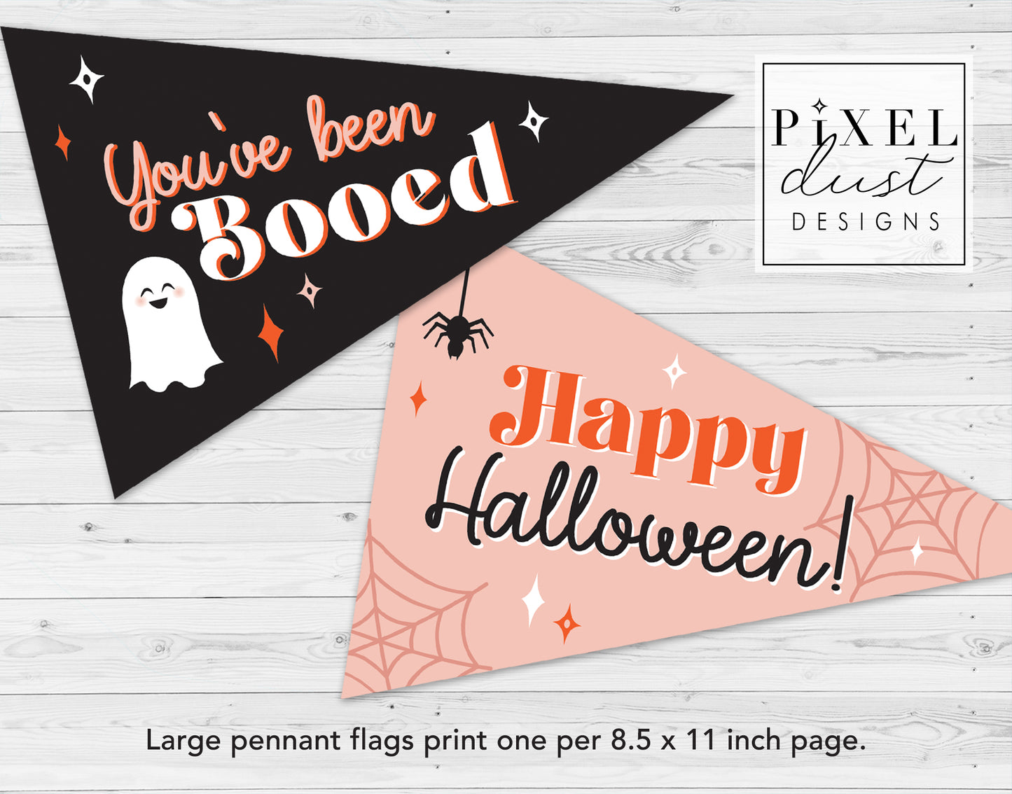 Halloween Printable Pennant Flags - You've Been Booed Set
