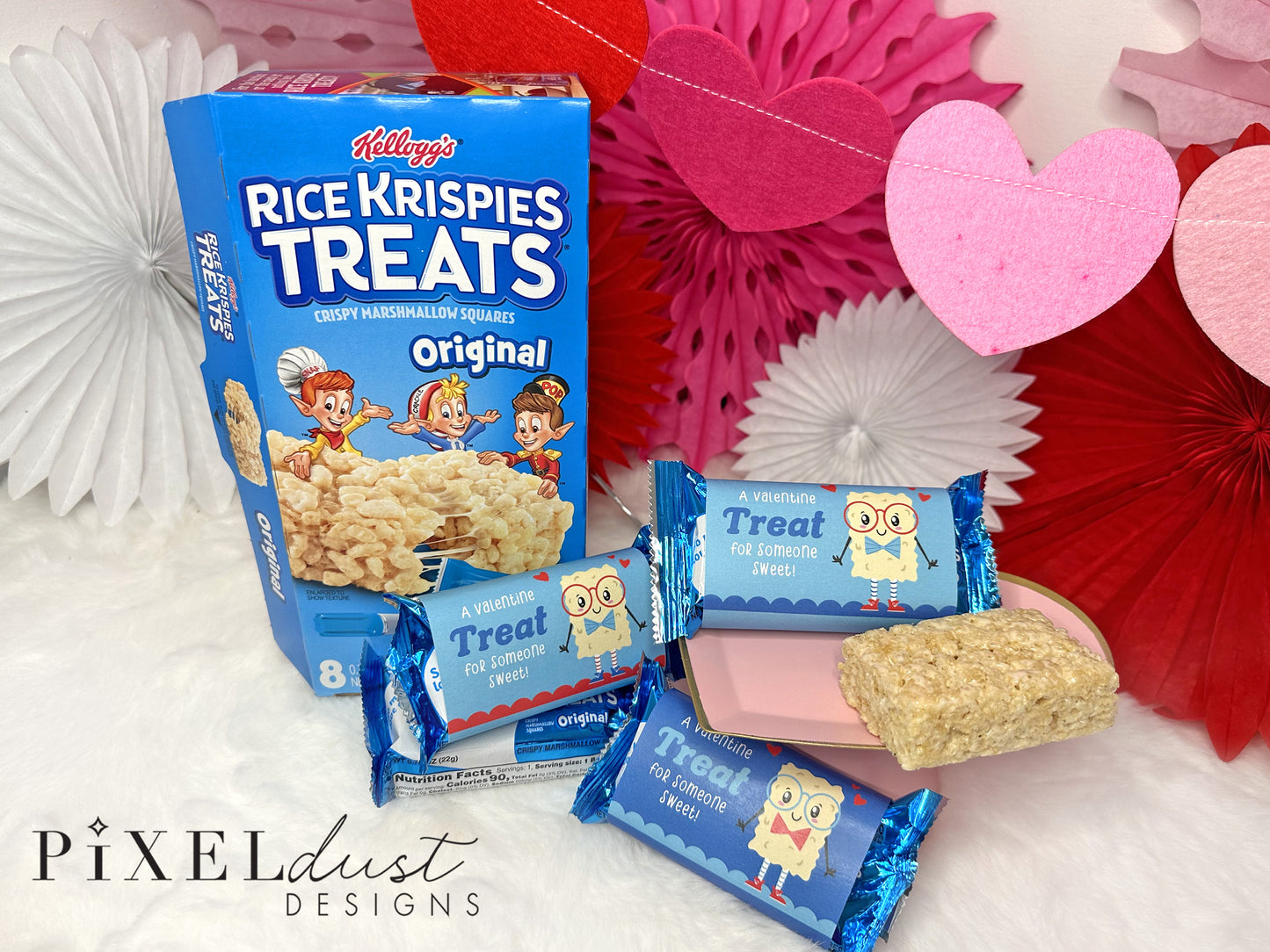 Rice Krispie Treats Printable Blue Valentines