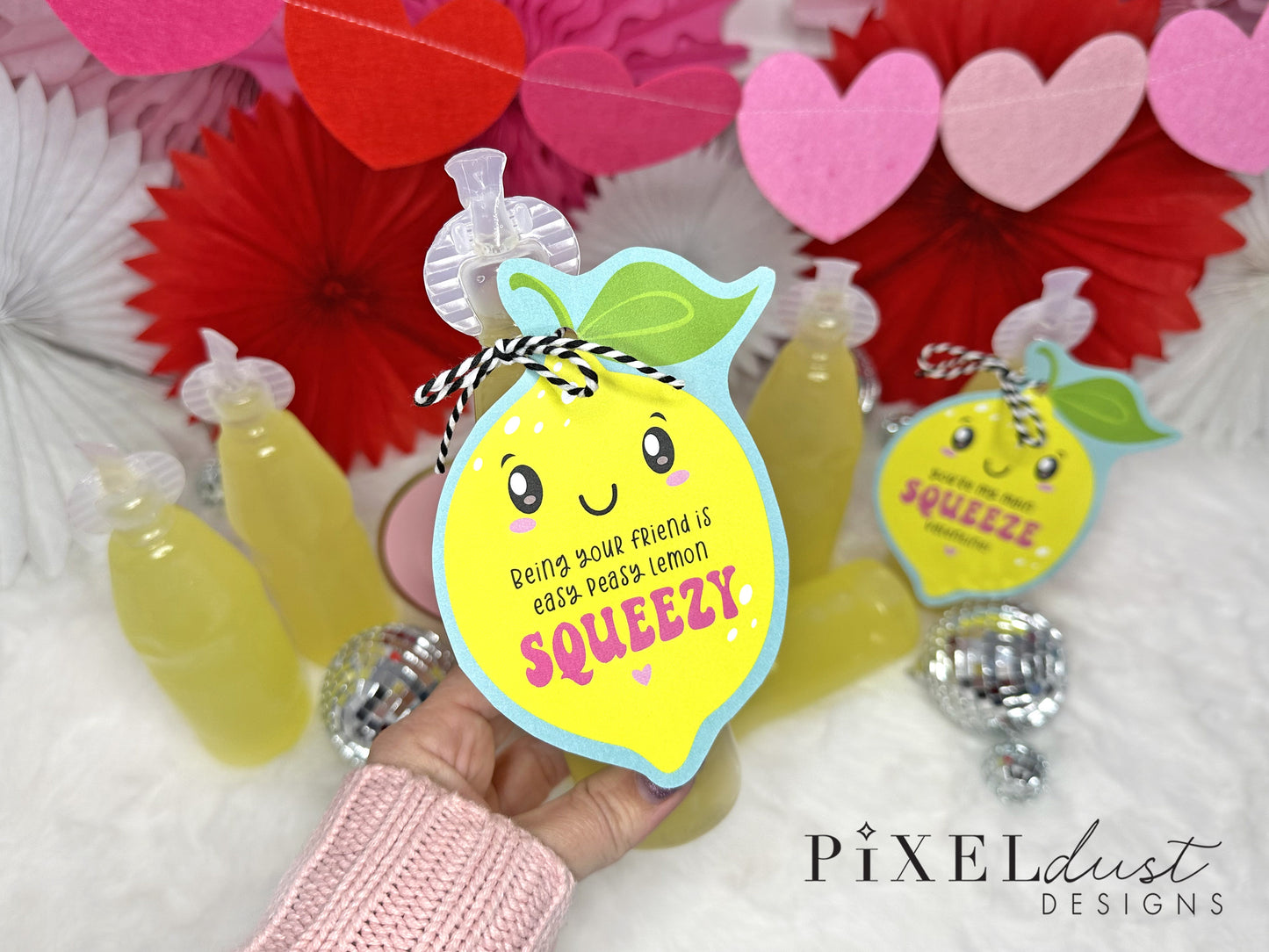 Cute Lemon "You're My Main SQUEEZE" Printable Valentines