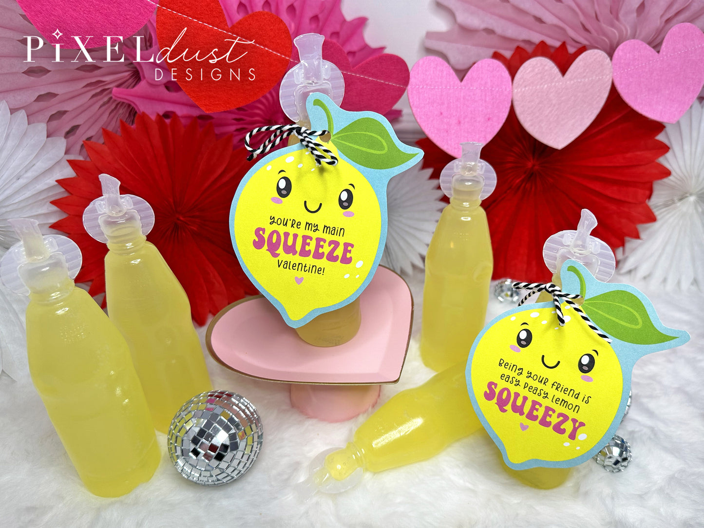Cute Lemon "You're My Main SQUEEZE" Printable Valentines