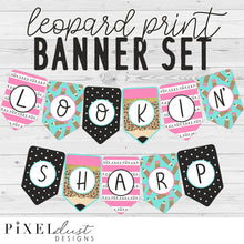 Load image into Gallery viewer, Leopard Print Classroom Banner Set

