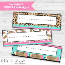 Load image into Gallery viewer, Leopard Print Desk Name Plates
