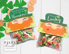 Load image into Gallery viewer, St. Patrick&#39;s Day Leprechaun Treat Bag Toppers
