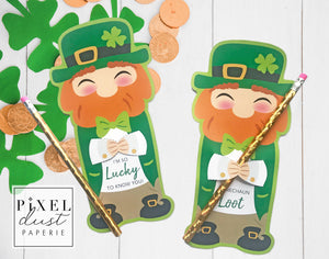 St. Patrick's Day Leprechaun Printable Treat Holder Card