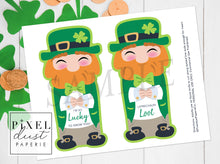 Load image into Gallery viewer, St. Patrick&#39;s Day Leprechaun Printable Treat Holder Card
