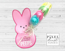 Load image into Gallery viewer, Peeps Bunny Printable Easter Treat Holder Card
