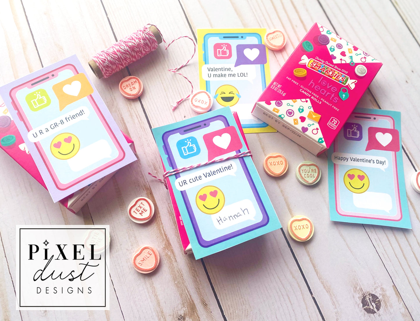 Emoji Cell Phone Printable Valentine Cards