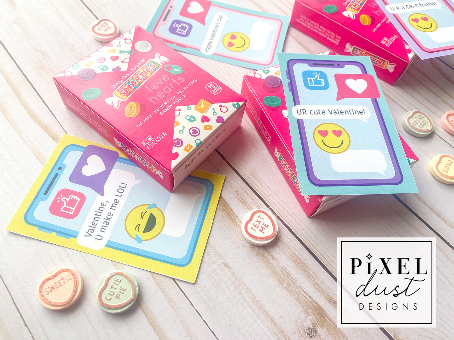 Emoji Cell Phone Printable Valentine Cards