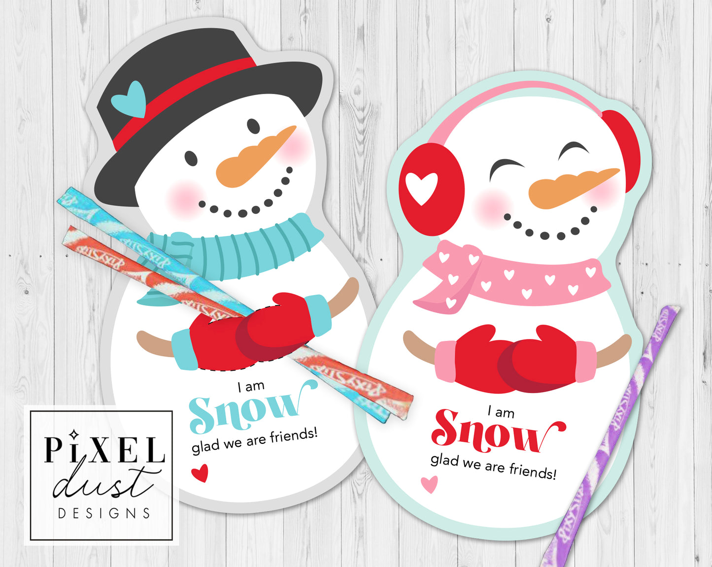 Snowman Printable Treat Holder Cards