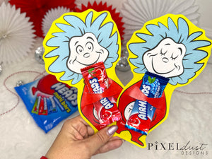 Thing 1 and Thing 2 - Dr. Seuss Week Treat Cards