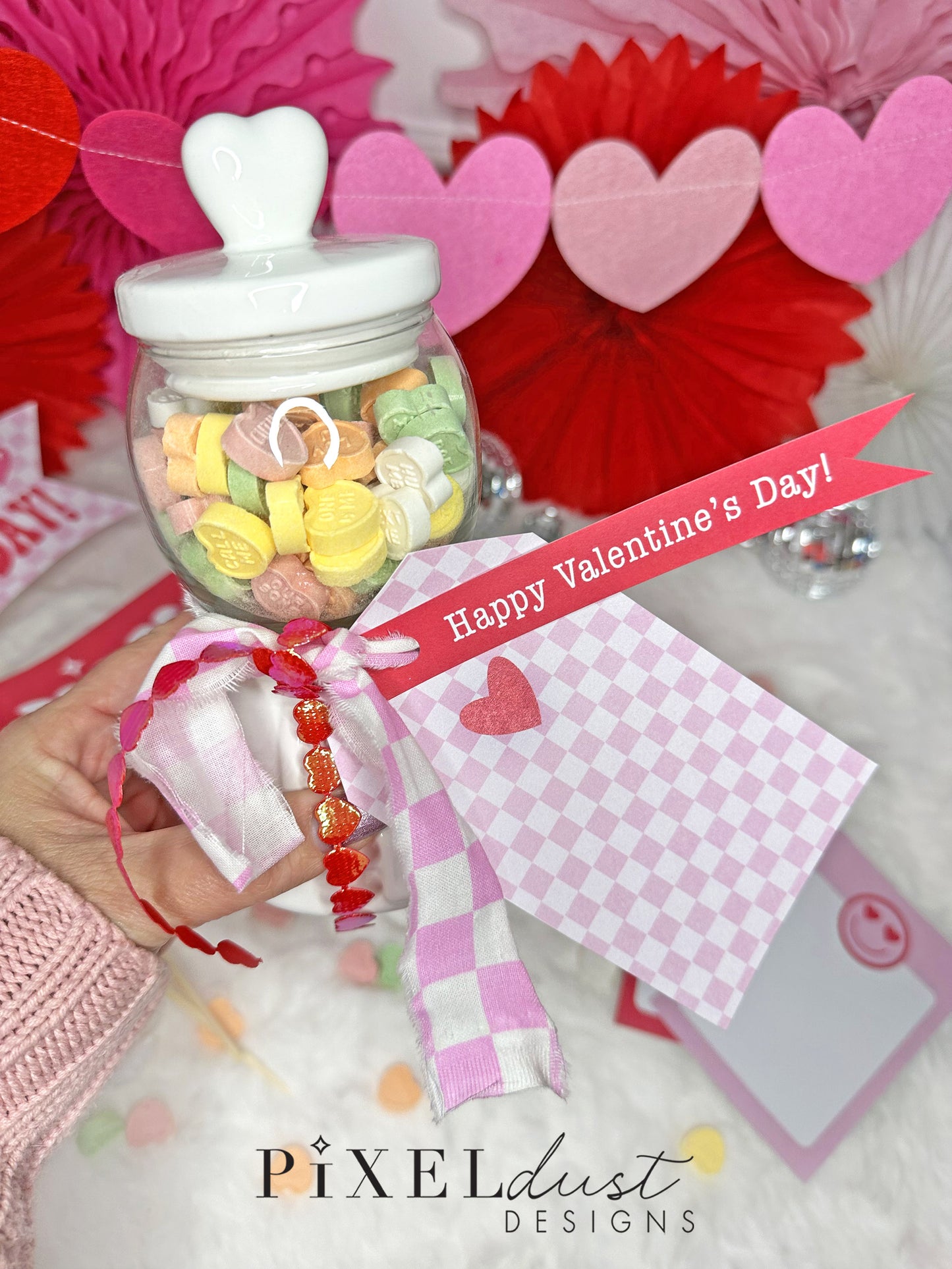 Printable Valentine Gift Tags & Flags Set