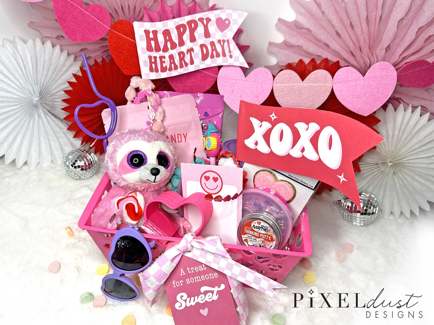 Printable Valentine Gift Tags & Flags Set