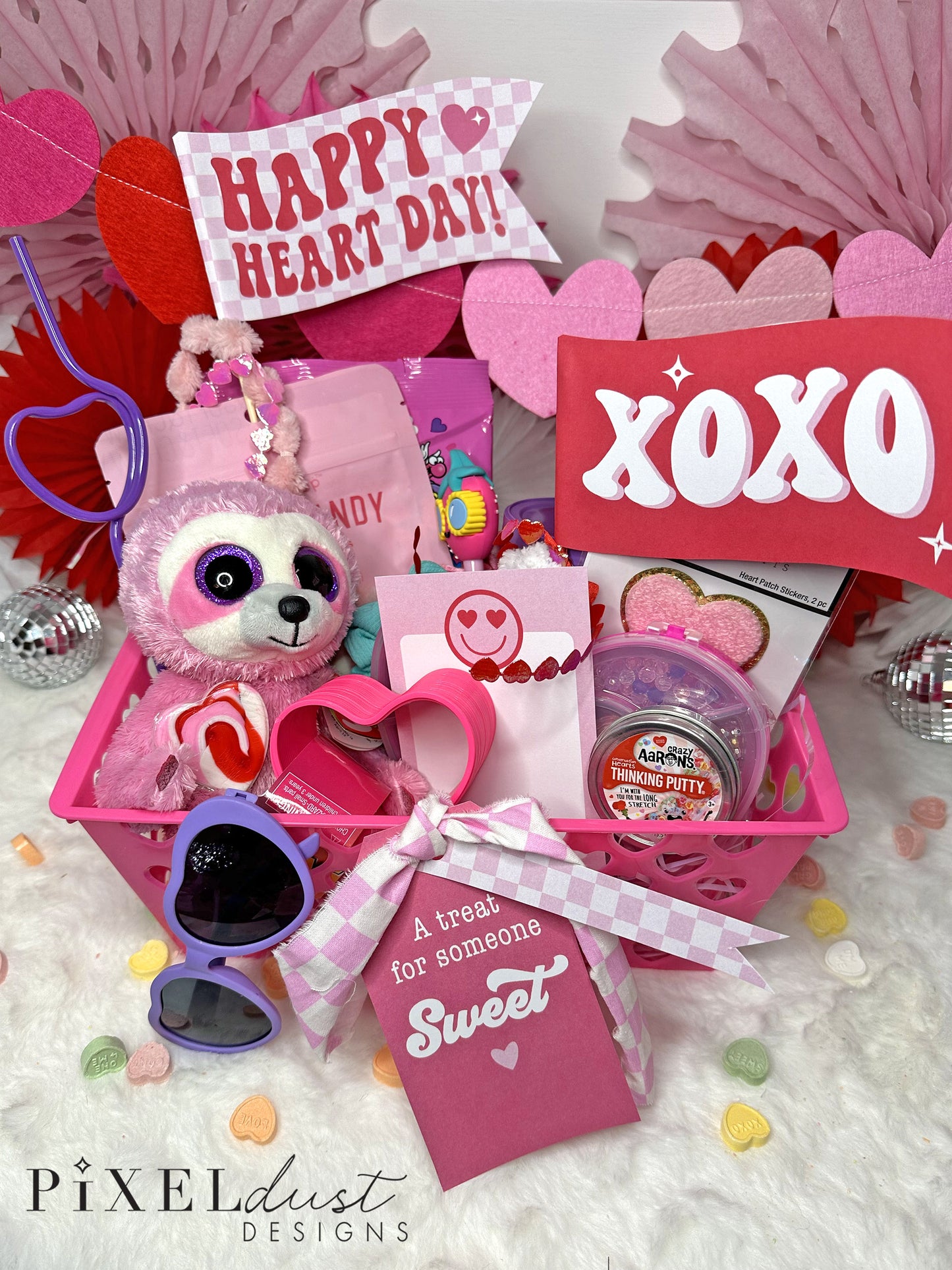 Printable Valentine Gift Tags & Flags Set