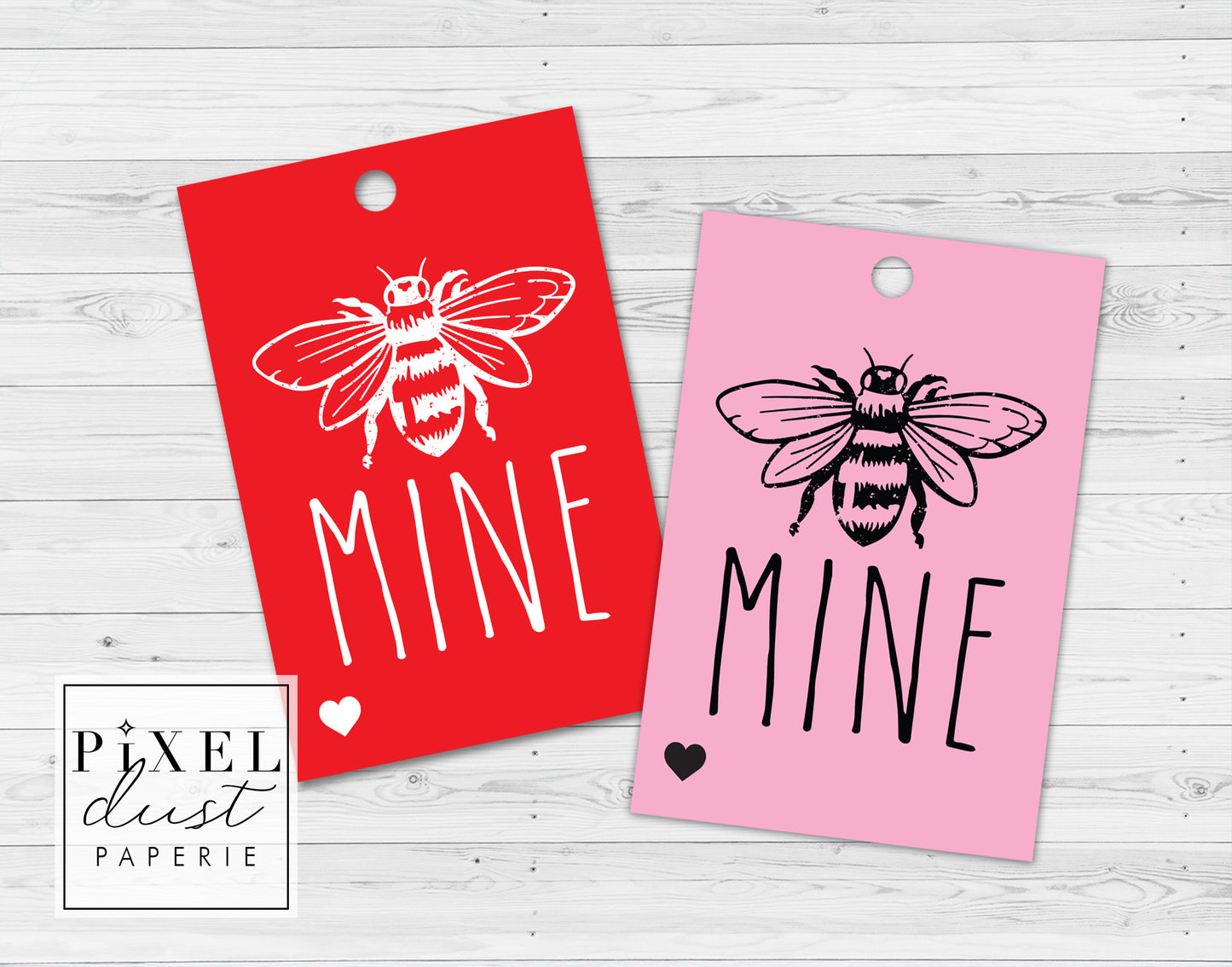 Bee Mine Gift Tags, Valentine's Day Treat Cards