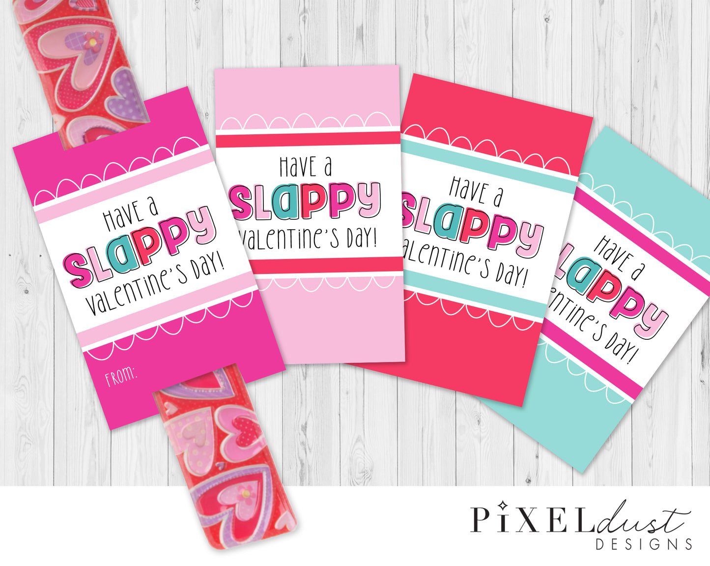 Cute Slap Bracelet Valentine Cards