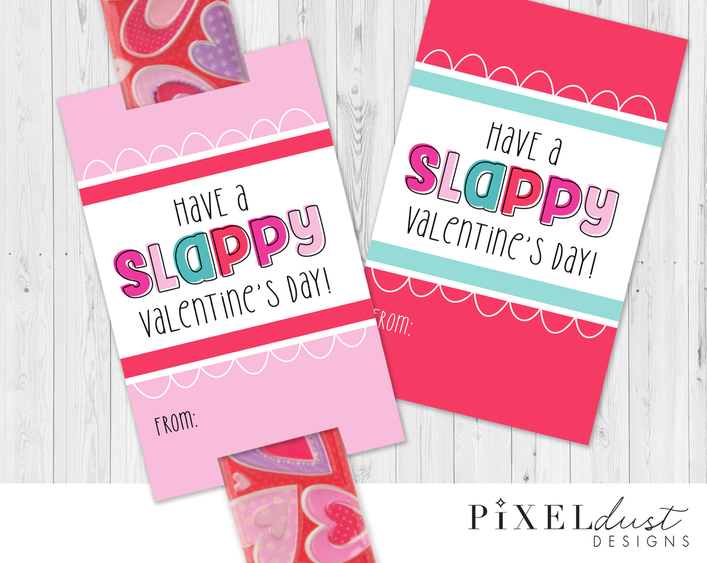 Cute Slap Bracelet Valentine Cards