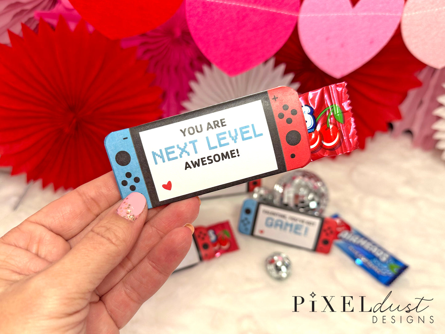 Video Game Printable Valentine Candy Cards
