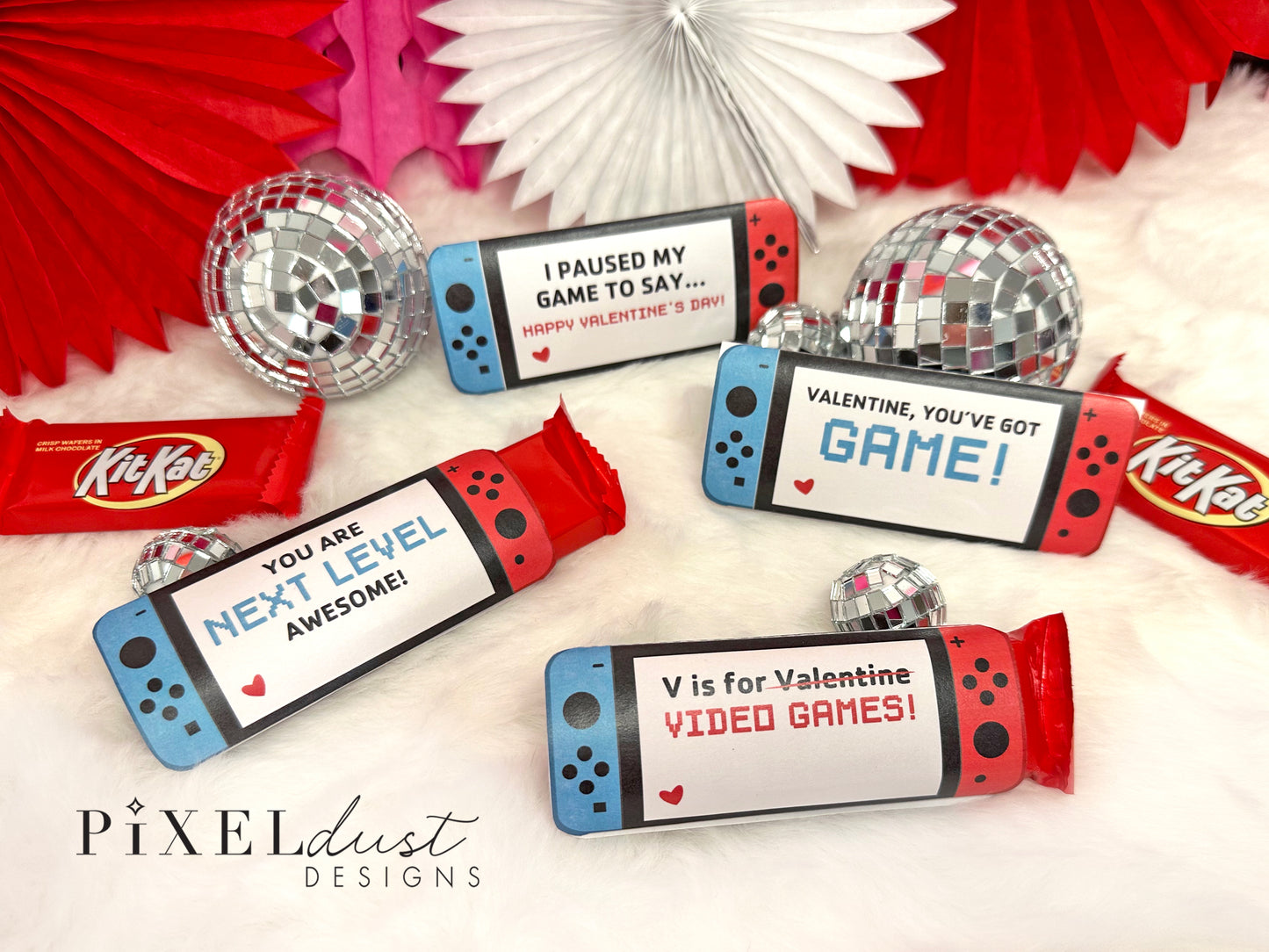 Video Game Printable Valentine Candy Cards