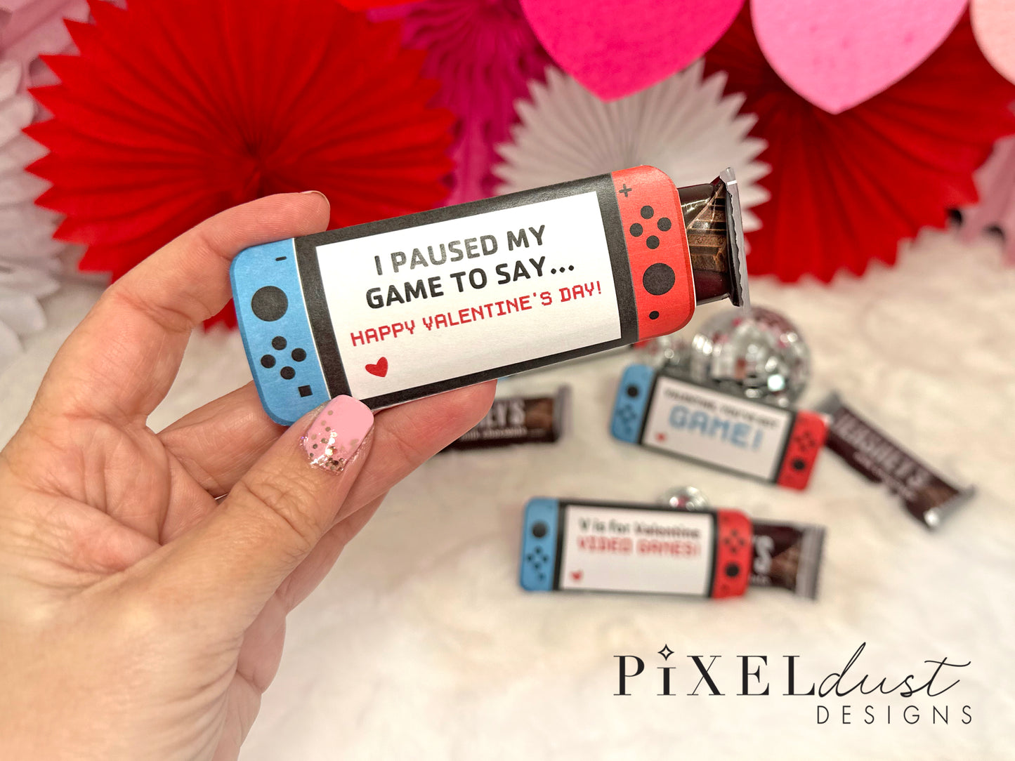 Video Game Printable Valentine Candy Cards
