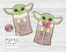 Load image into Gallery viewer, Baby Alien, Child Printable Valentine Treat Holder Cards

