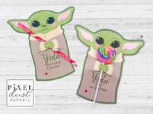 Load image into Gallery viewer, Baby Alien, Child Printable Valentine Treat Holder Cards
