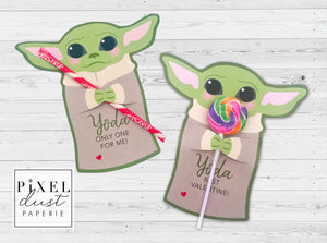 Baby Alien, Child Printable Valentine Treat Holder Cards