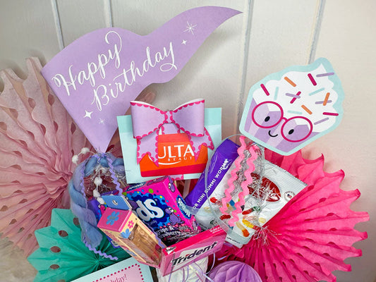 DIY Printable Birthday Candy Bouquet Gift Idea
