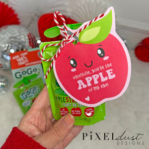 Apple Printable Valentine Cards for Kids and Toddlers - Applesauce Valentines