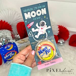 Astronaut Printable Classroom Valentine Cards for Kids