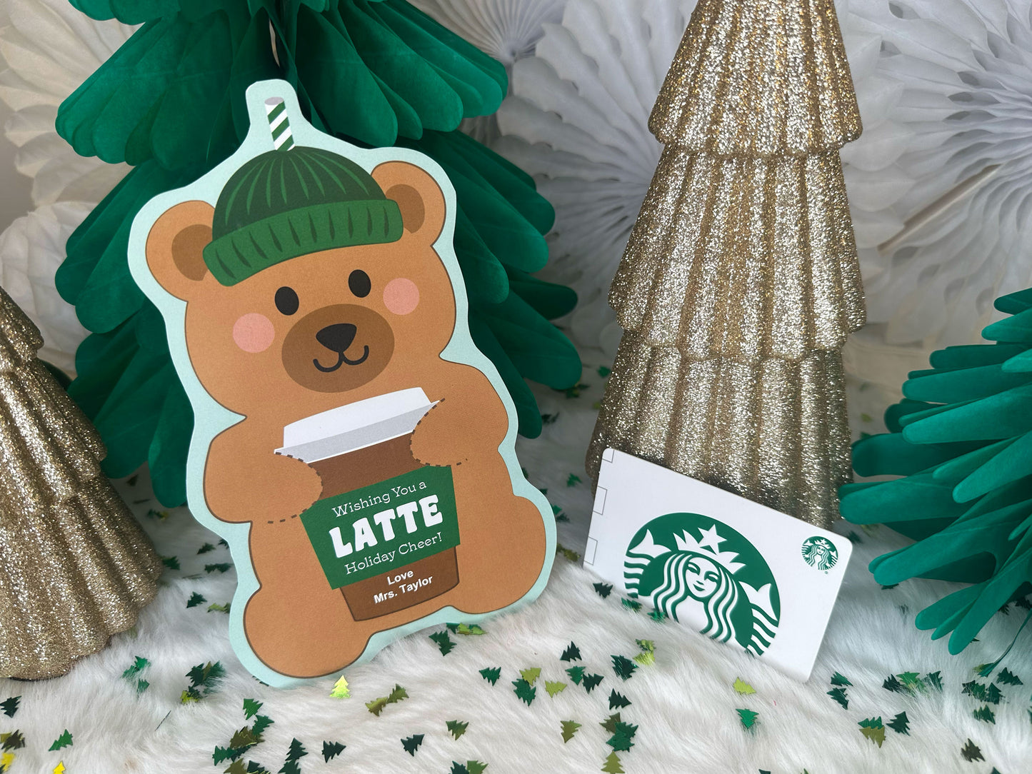 Bearista Coffee Printable Gift Card Holder