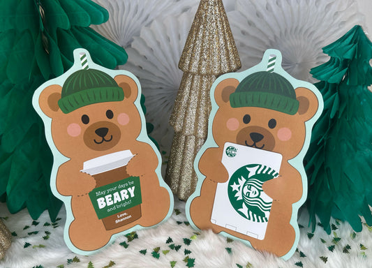 Bearista Coffee Printable Gift Card Holder